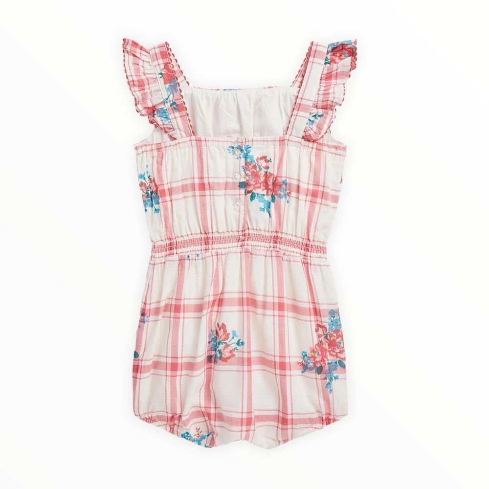 Polo Ralph Lauren Baby Girl Plaid Floral Romper NWT 18M 24M - Picture 3 of 4